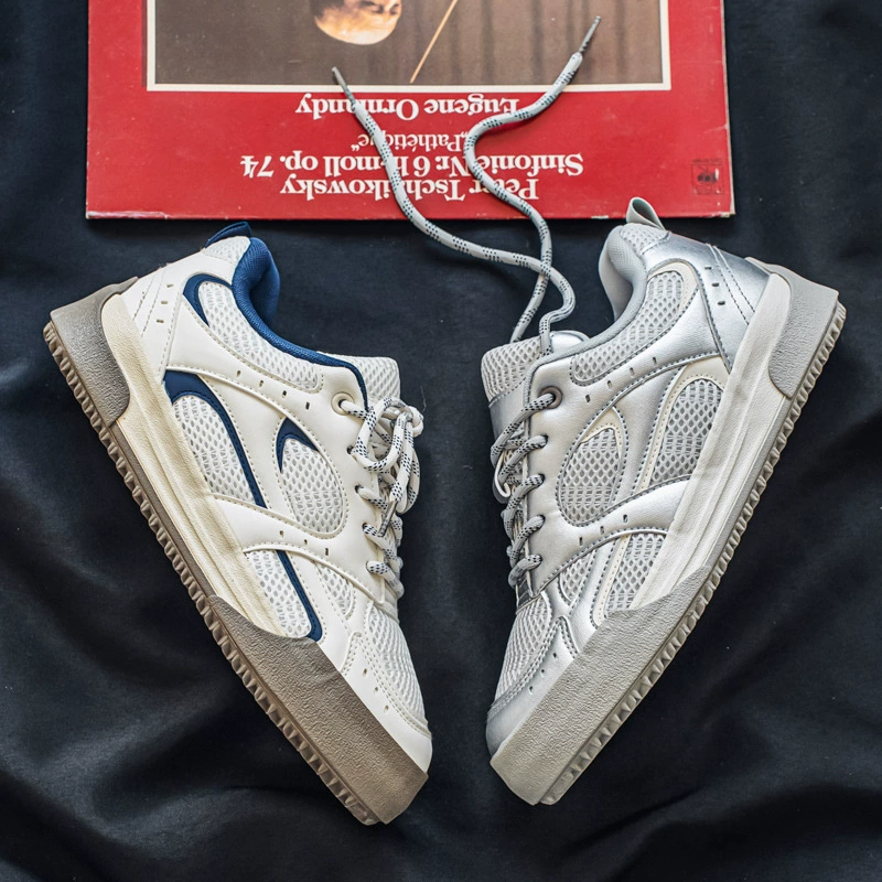 Оригинальное чувство дизайна нишевые туфли на толстой подошве хлебные туфли мужской 2025 новый стиль дикий чик сетчатый туфли