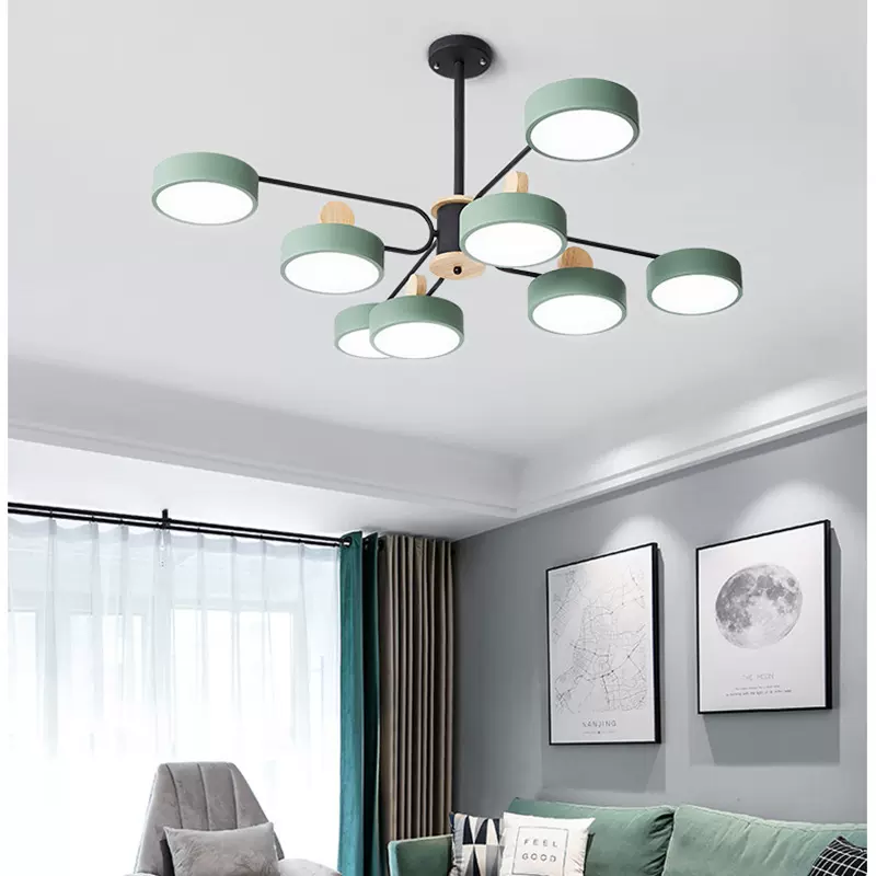 北欧现代马卡龙客厅吊灯 简单创意个性设计大气家用卧室餐厅灯具