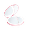 Cross -border charging LED makeup mirror gift LOGO order Amazon portable folding LED makeup mirror with light