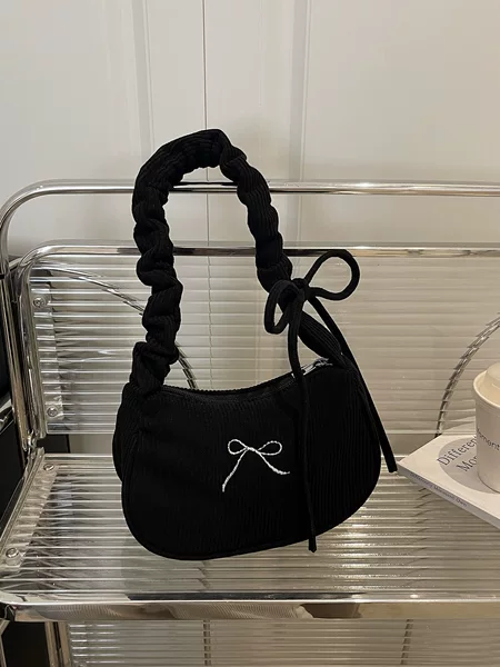 Korean Style Pleated Adjustable Shoulder Strap Underarm Bag for Women 2026 New Retro Shoulder Bag Stylish and Trendy Handbag