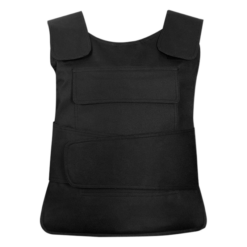Chaleco de protección de suministro directo Equipo de seguridad Negro en servicio Anti-apuñalamiento Traje táctico Anti-corte Chaleco de protección duro