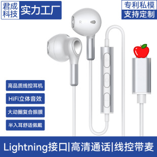 Factory Direct supply private model new Apple wired flat head Lightning original IC headset for Ipone/IPAD