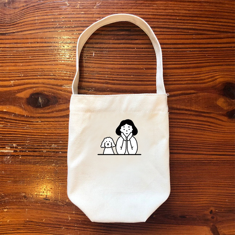 Suministro directo de fábrica mano leche té bolsa de lona taza de café cubierta pequeña bolsa en stock exquisita bebida portátil cubierta de la taza