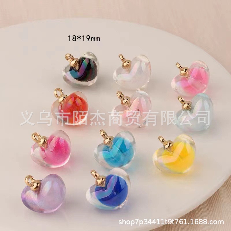 Acrylic transparent pendant heart shaped
