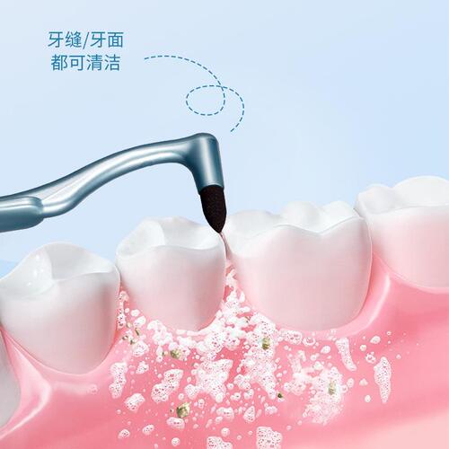 GECOMO tooth stain cleaning brush L-shaped interdental brush deeply cleans gums and oral cavity without hurting teeth portable tooth cleaner