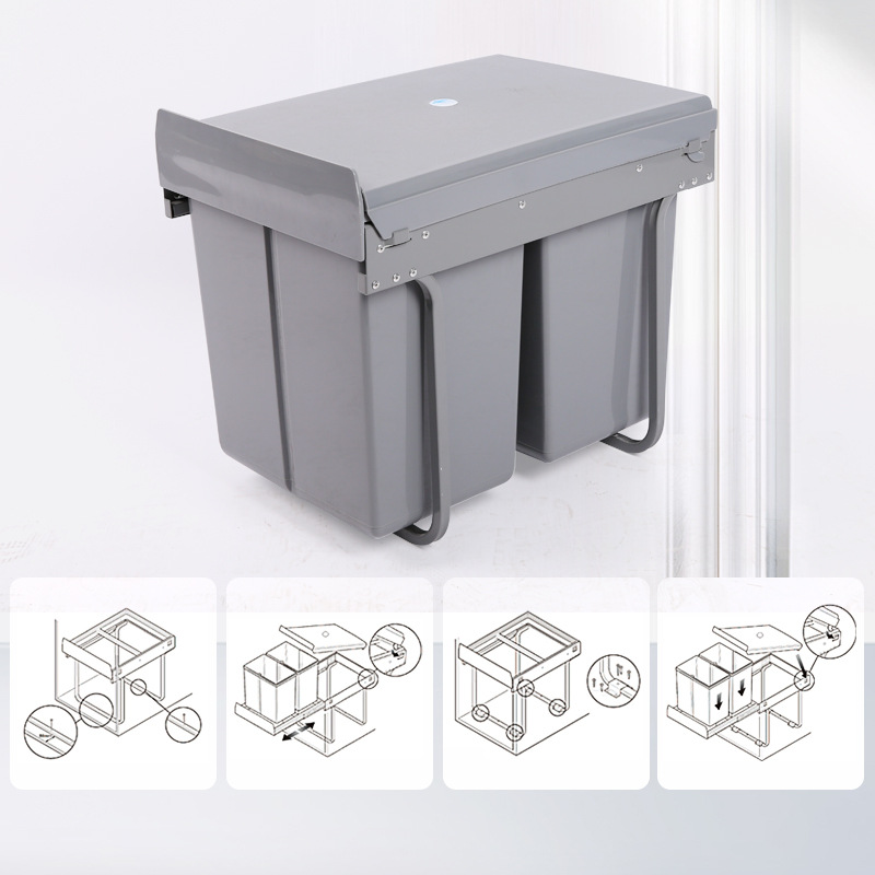 Clasificación del gabinete 400 estantes de hierro de gabinete 2 × 20L de extracción de plástico de doble barril amortiguador