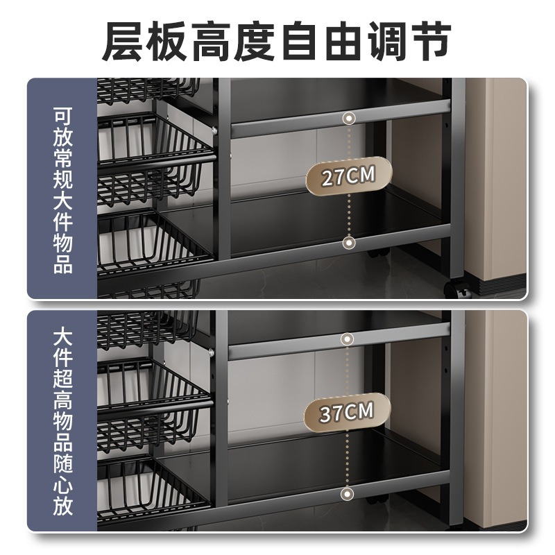 Cocina multi-funcional almacenamiento rack piso multi-capa de almacenamiento cesta de verduras horno de microondas estante de almacenamiento rack