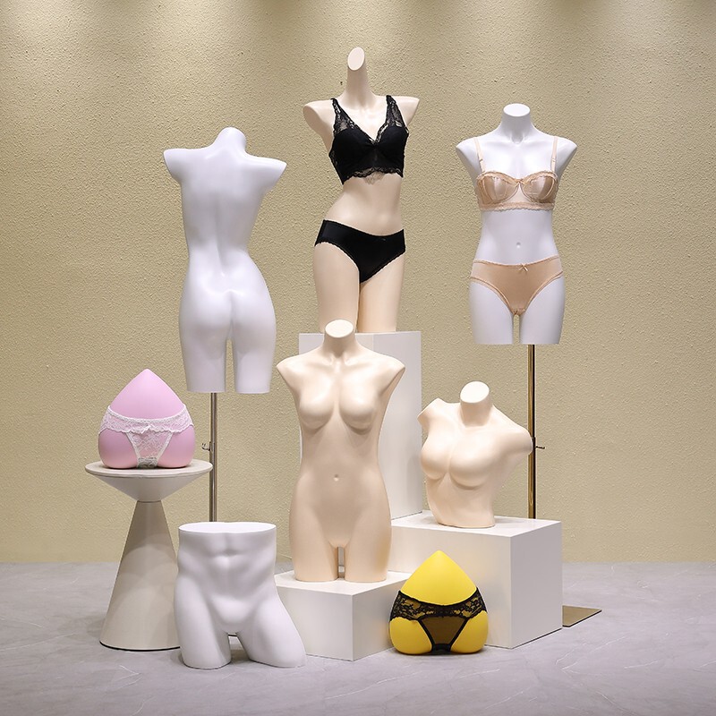 Underwear Model Props Women's Bra Model Half-Length Fake Human Body Men's Underwear Hip Mold Clothing Store Mannequin Display Stand