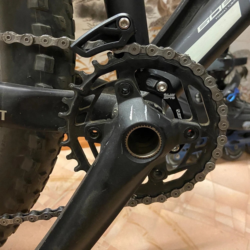 ZTTO Bicicleta de montaña Diatasco Estabilización de cadena Coche descendente Guía de cadena Dientes positivo y negativo Protector de cadena anti-caída de un solo disco