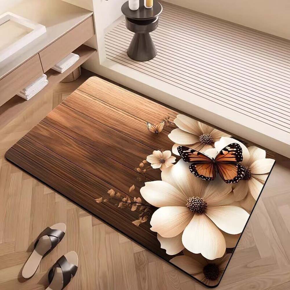 Alfombras de suelo de baño de generación de Temu transfronterizas almohadillas de absorción de agua y antideslizantes de baño de sentido superior almohadillas de barro de diatomeas image 3