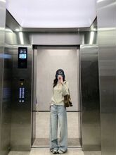 韩系慵懒风镂空针织衫叠穿背心女早秋季新宽松显瘦长袖上衣两件套