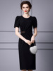 Drawn pleated waist cinched beaded buttocks skirt summer