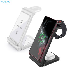 Fdgao/サムスン無線充電器3合1急速充電15wはサムスン携帯電話腕時計のイヤホン充電に適している