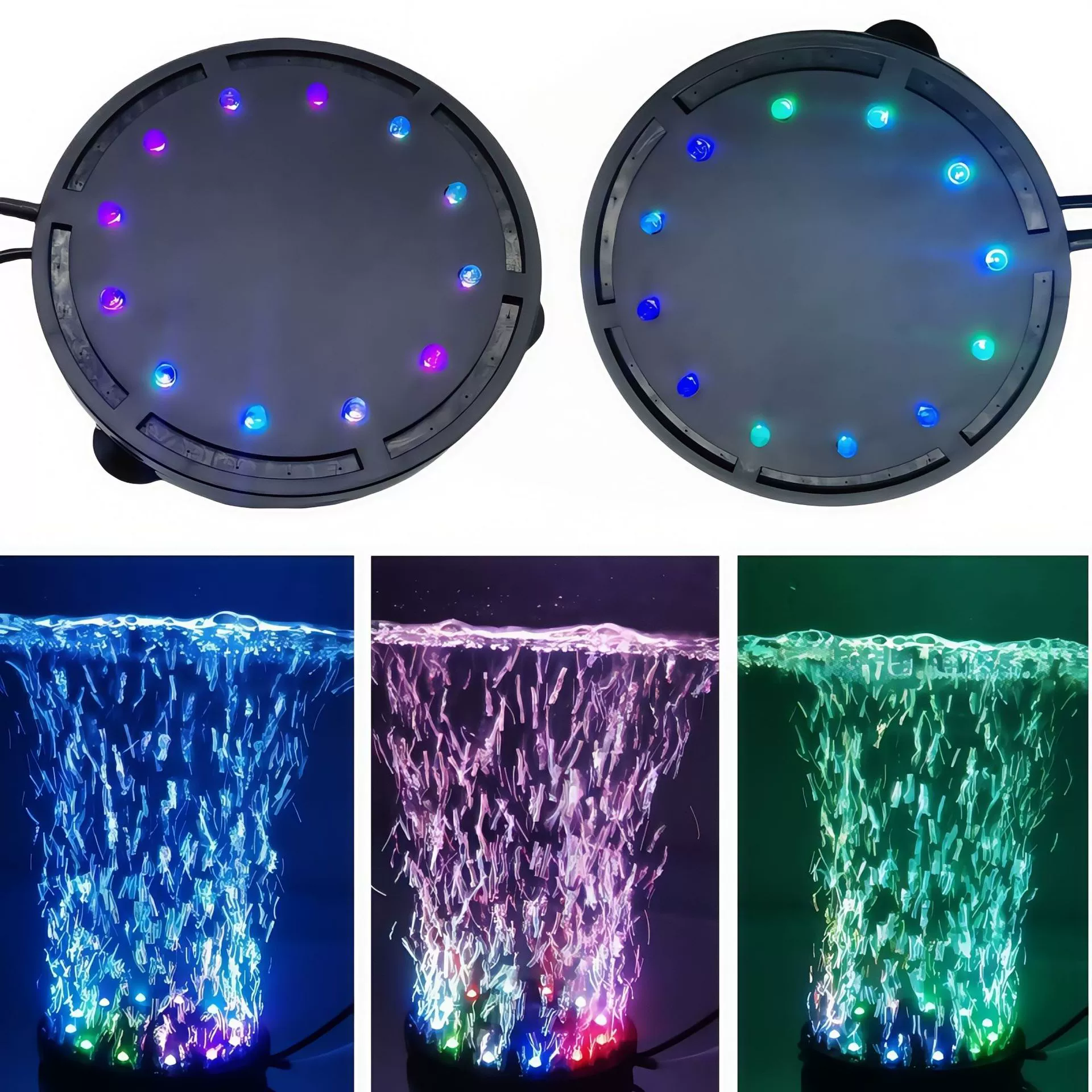 Прямые поставки с фабрики, украшение для ландшафтного дизайна аквариума, красочная пузырьковая лампа, лампа для дайвинга, лампа для аквариума, воздушная дисковая лампа, трансграничная горячая распродажа