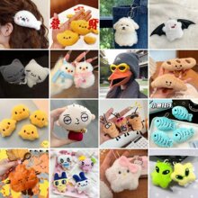 毛绒挂件合集枫叶星星月亮毛绒幽灵蝙蝠玩偶包包小兔新款乌鸦饺子