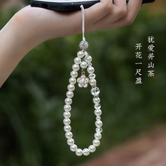 小香風真珠の携帯チェーンの小さい花のペンダント