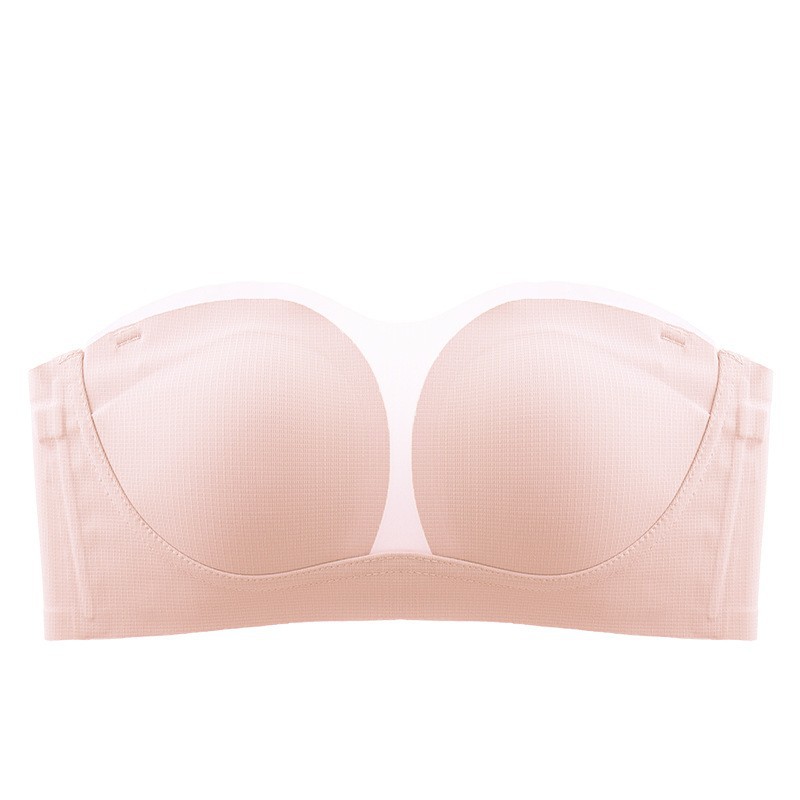 Malla hueca taza de mango doble antideslizante tubo superior aire acondicionado fresco sin costuras ropa interior ultrafina pulcra sujetador femenino