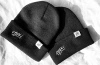 Black patch, knitted hat
