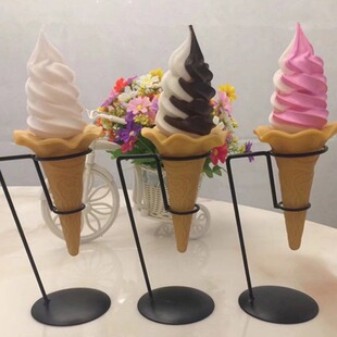 Wrought Iron Ice Cream Rack Sweet Cone Egg Cone Sundae Crispy Leather Display Rack Restaurant Cold Drink Shop Display Decoration Storage Ornaments
