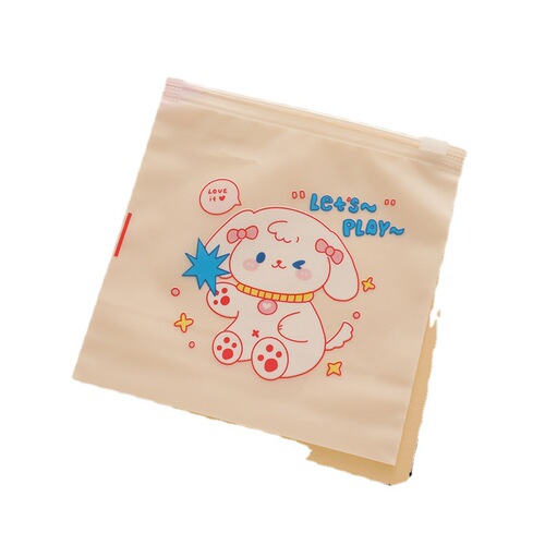 Cute cartoon jade dog ziplock bag special-shaped storage bag transparent bag jewelry material storage bag