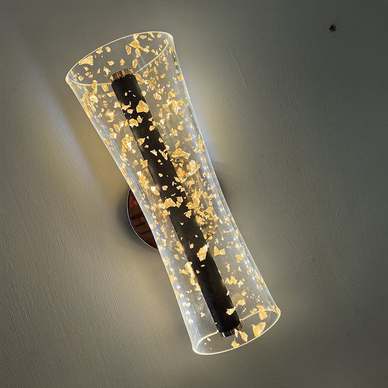 Luz de fondo acrílico luz de fondo pasillo moderno cabecera cama lujosa lámpara de pared hotel escalera simple sala de estar Yak