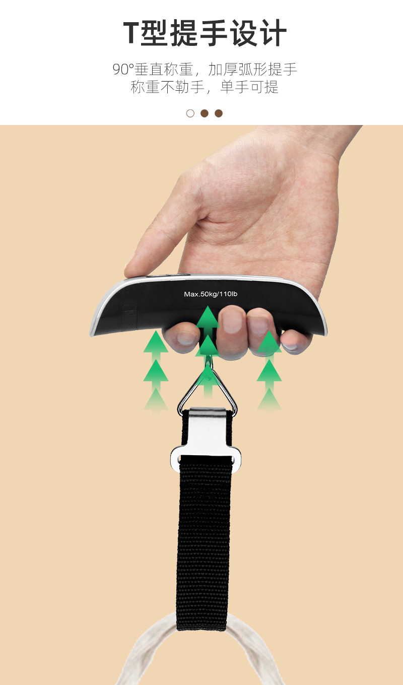 Portable Handheld Electronic Scale 50kg Express Parcel Scale Luggage Scale Digital Hanging Scale Fishing Kitchen Scale