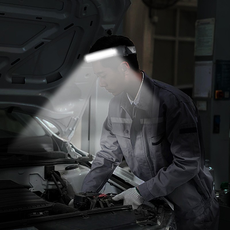 Transfronterizo nuevo COB Gran Reflector faro acampar al aire libre montañismo mantenimiento ligero deportes faro