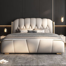 豪华轻奢床1.8米家用主卧1.5米双人床小户型网红气压储物婚床