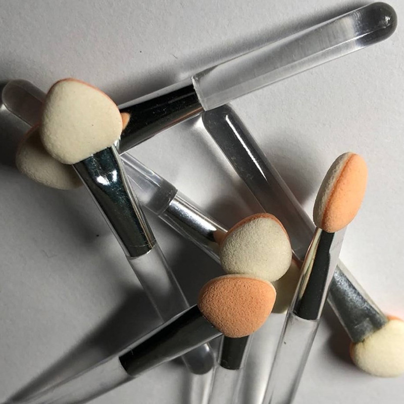 Directo de fábrica 5,5 CM sola cabeza de sombra de ojos palillo de la piel blanca de dos colores de látex de algodón sombra de ojos palo herramientas de belleza