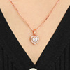 Pendant heart-shaped, genuine design necklace, Korean style, one carat, simple and elegant design