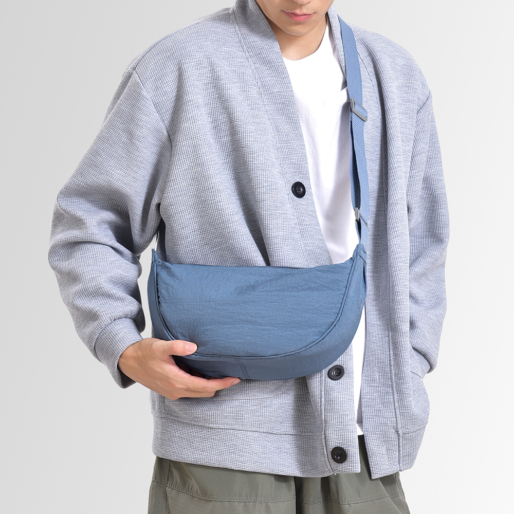 Bestseller: Gewaschener Stoff, knitterfrei, schlicht, stylisch, leicht, verstellbarer Schultergurt, vielseitig, lässig_voghion.com