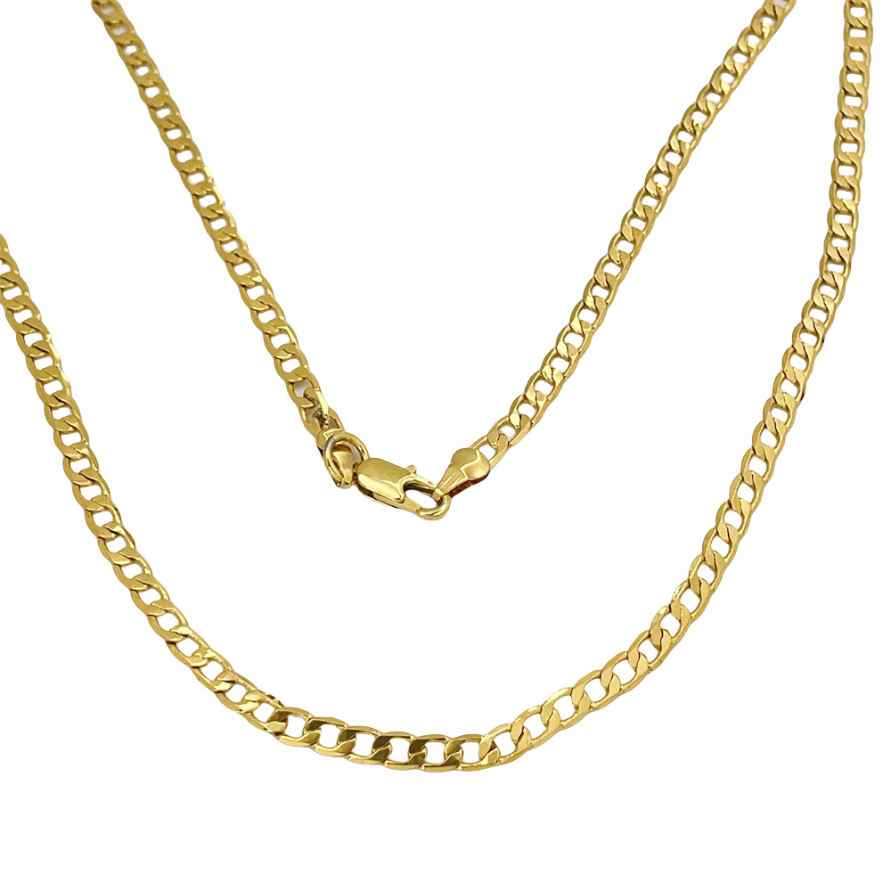 Cadena geométrica chapada en oro al vacío 24K 4mm – unisex, uno a uno, venta caliente Europa/América