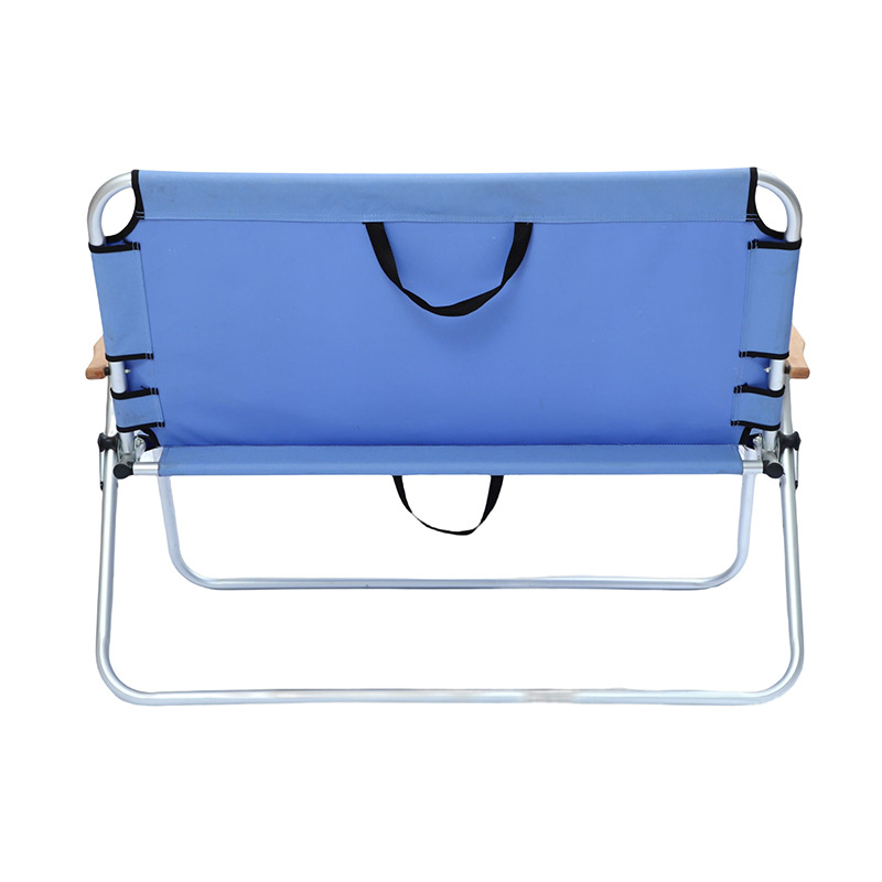 Ocio Camping aleación de aluminio doble silla plegable al aire libre portátil plegable Silla de picnic doble Silla de playa al por mayor