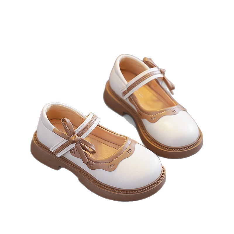 Zapatos de princesa para niñas Otoño 2025 Nueva moda Boknot Zapatos individuales Zapatos de cuero de suela blanda Zapatos de guisantes para niños Tendencia image 6