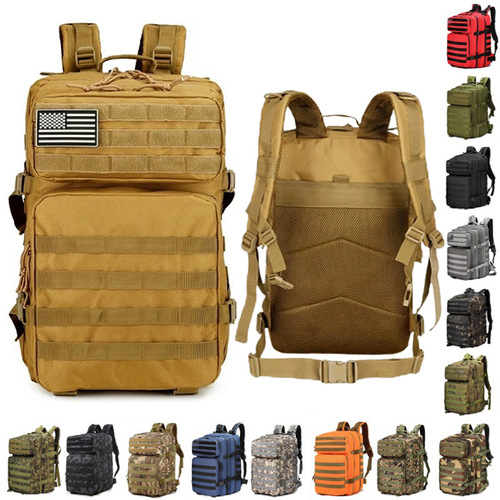 Outdoor backpack hiking unisex shoulder bag camping camouflage running leisure sports bag large capacity tactical Oxford