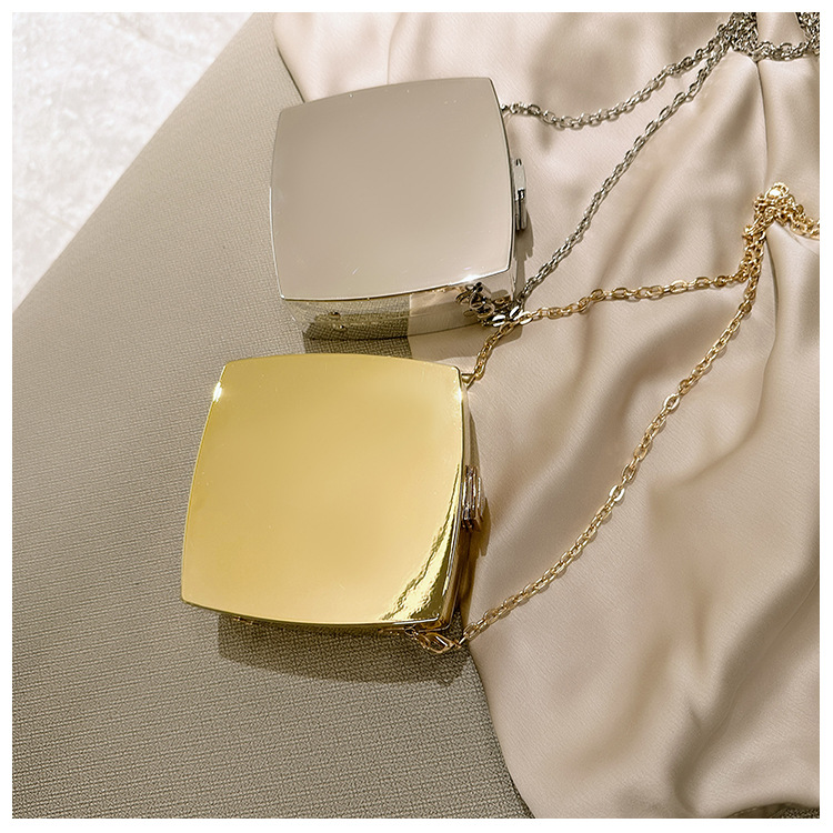 2025 New acrylic bag, square box bag, single-shoulder crossbody chain, women's makeup bag, fashionable cross-border clutch undefined