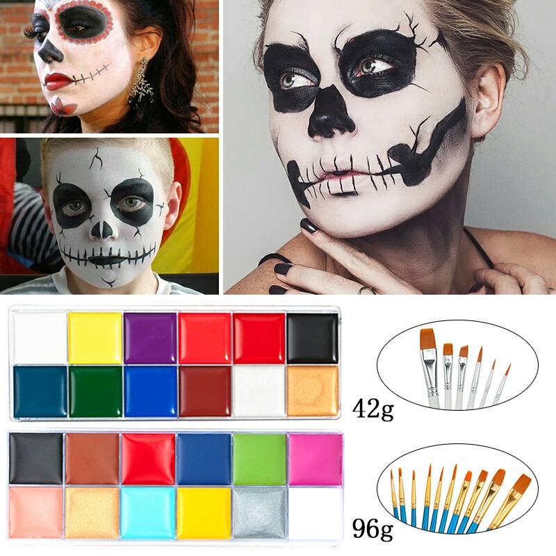 Halloween aceite color cuerpo pintura corporal cara pintura crema drama maquillaje niños bola cos rendimiento