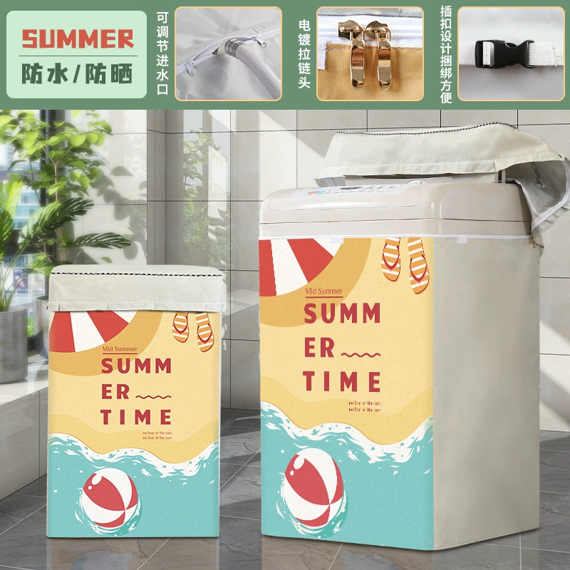  direct selling wave wheels common washing machine cover thickened washing machine sleeve fully automatic waterproof sunscreen laundry sleeve