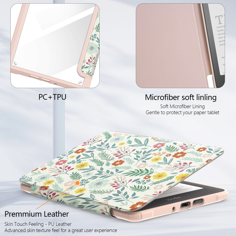 Suitable for Kindle Paperwhite 12Th Gen 2024 Leather Case 7inch Transparent Color Shell Customization