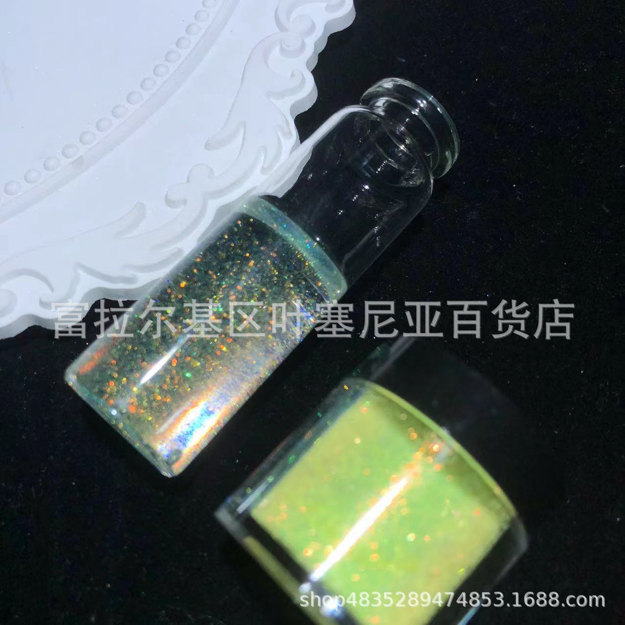 0,1mm polvo de diamante de oro galaxia magia oro diamante polvo epoxi pintura de fuego cera suspensión colorido brillo al por mayor 9 colores traje