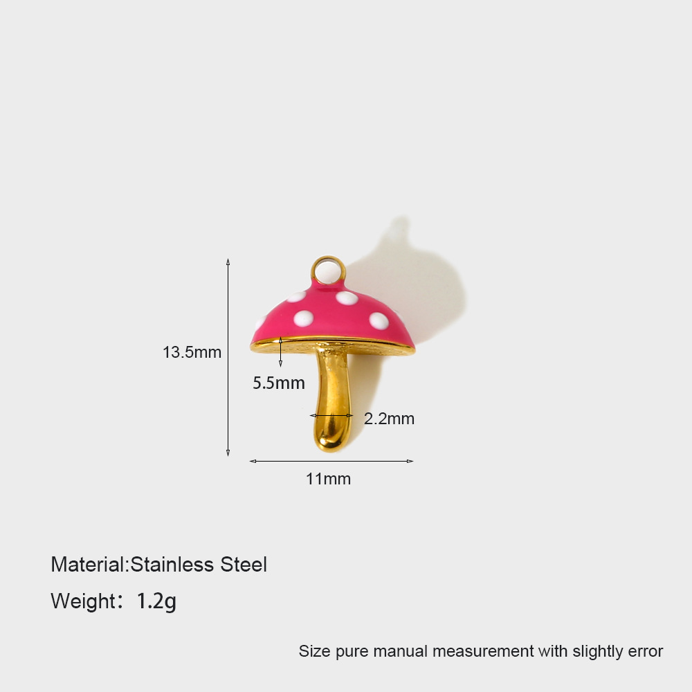 1g Weight 0.03µm-0.05µm Gold Plating Thickness PVD Coated Gold Plating Process Pendant Jewelry Making Type 5.5*29mm, 5*9mm, 8*10mm Jewelry Making Size 18K Gold Plated Plating Material 1 Piece Quantity 304 Stainless Steel Material Heart Shape, Coral, Mushroom, chili Pattern IG Style, Cute Style Enamel Craft 1 Piece 5.5*29mm 5*9mm 8*10mm 304 Stainless Steel 18K Gold Plated Heart Shape Coral Mushroom Polished Pendant DIY Ornament Accessories 9