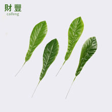 厂家批发仿真绿植葫芦叶家居装饰摄影婚庆过胶布仿真叶子葫芦叶
