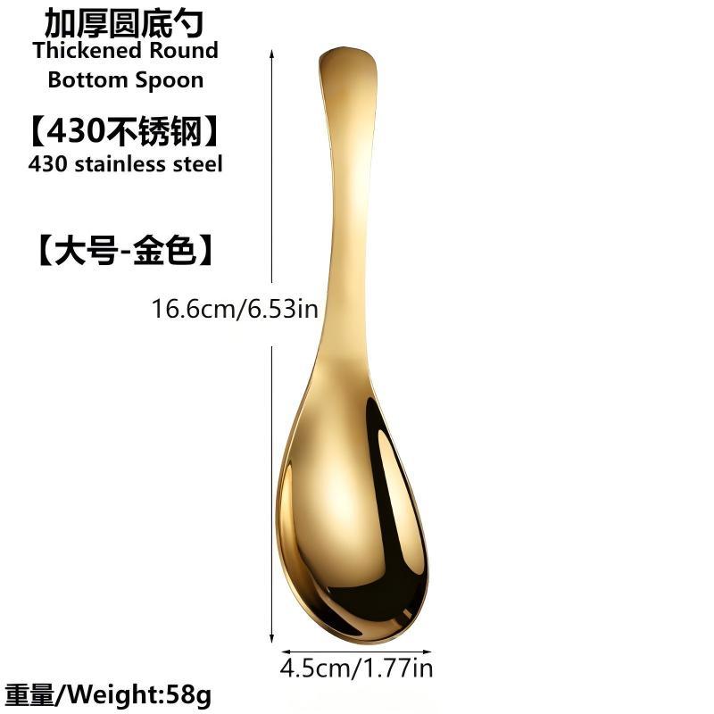 [430 스테인레스 스틸] 두꺼운 큰 숟가락-금