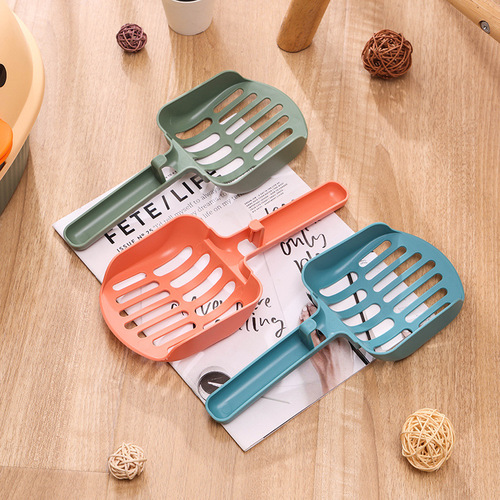 Factory direct sales wholesale cat litter shovel PP material convenient and fast cat litter box cleaning pet supplies color cat litter shovel