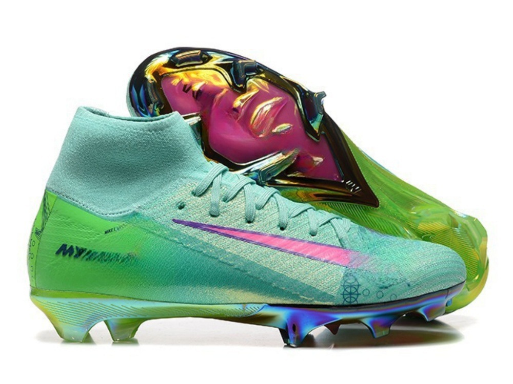 Comercio exterior nuevo Assassin 16 zapatos de fútbol competencia profesional zapatos de alta altura construidos totalmente cojín impermeable de punto zapatos de fútbol FG