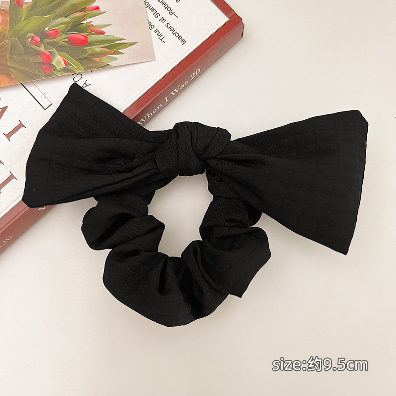 Lazo retro, lazo para el cabello de intestino grueso, cuerda para el cabello de alta elasticidad para mujer, cuerda para la cabeza simple y versátil, tocado de goma de temperamento
