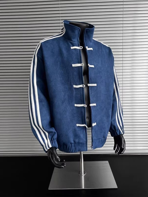Blue men's spring retro jacket