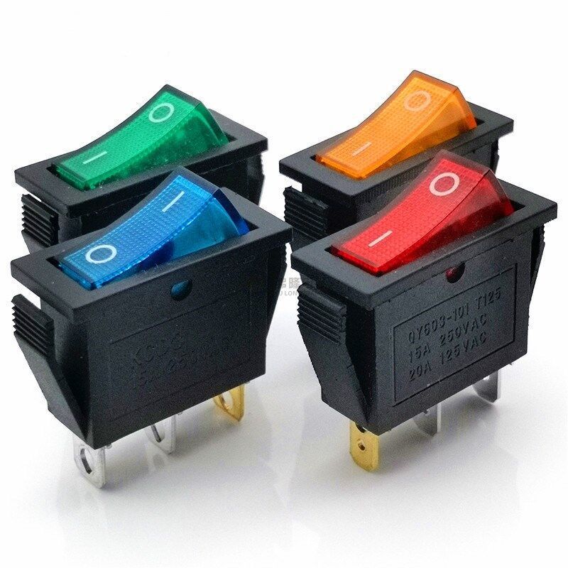 脚踏封口机 自动连续封口机 电源开关 三脚两档开关 船型KCD3开关