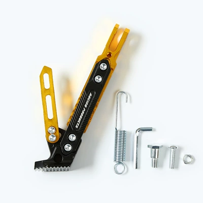 Universal motorcycle kickstand, adjustable side Motosiklet ləvazimatları və aksesuarları - yellow