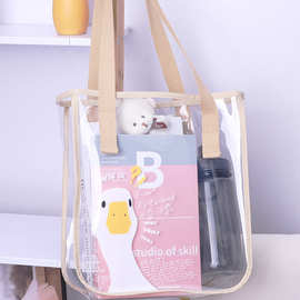 夏季ins防水透明手提果冻包礼物礼品袋沙滩游泳袋旅行单肩购物包